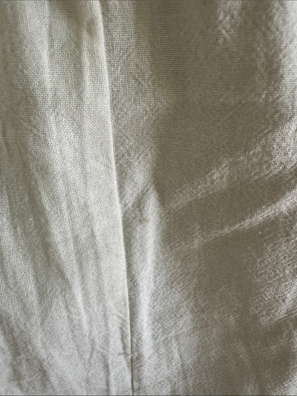 Noracora Cream Maxi Dress M Pockets Crochet Trim V Neck Boho Coastal - Picture 6 of 12
